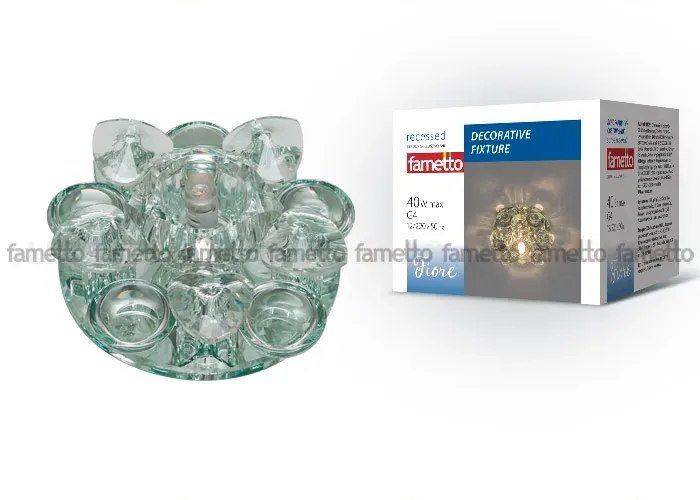 Встраиваемый светильник Fametto Fiore DLS-F123 G4 GLASSY/CLEAR DLS-F123 G4 GLASSY/CLEAR