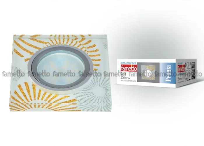 Встраиваемый светильник Fametto Peonia DLS-P201 GU5.3 CHROME/WHITE DLS-P201 GU5.3 CHROME/WHITE