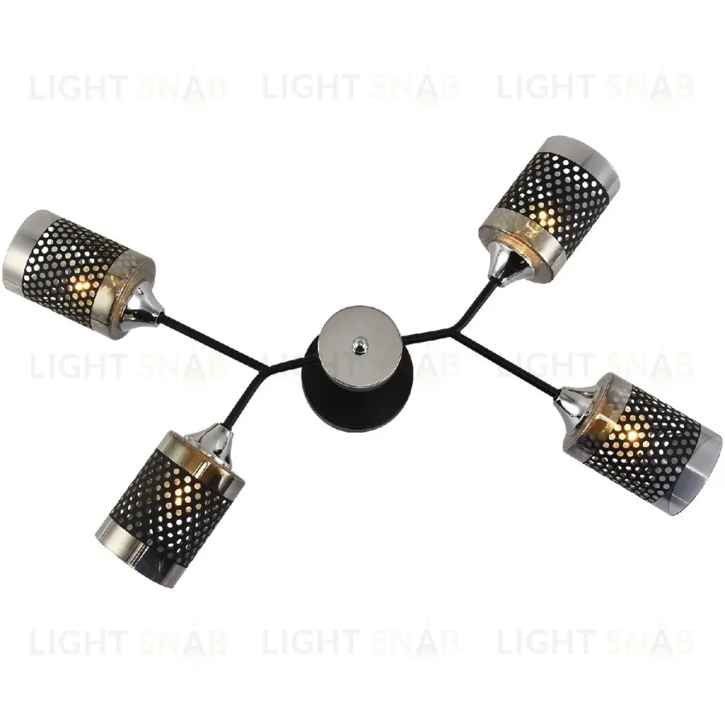 Люстра на штанге Reluce 01405-3.3-04B BK+CR 01405-3.3-04B BK+CR