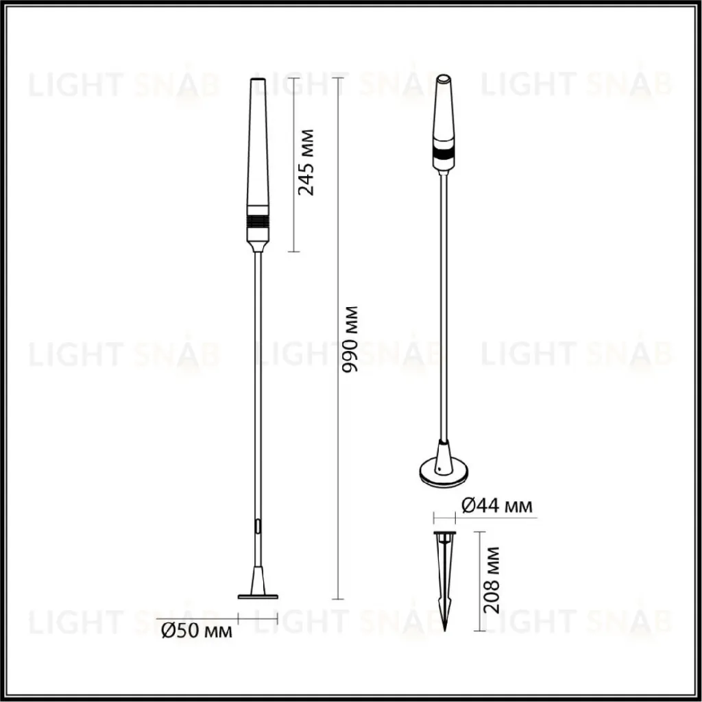 Ландшафтный светильник Odeon Light Canna 7020/4GA 7020/4GA
