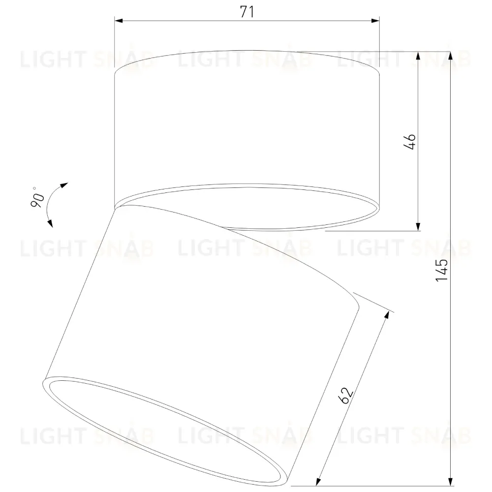 Накладной спот Elektrostandard Rolly 25112/LED 4690389207860 a067487 4690389207860