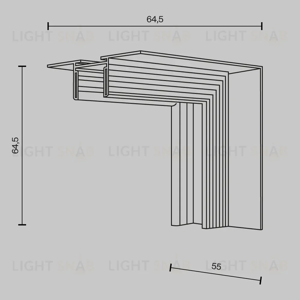 Коннектор угловой внутренний Maytoni Basity TRA172ICL-12B TRA172ICL-12B
