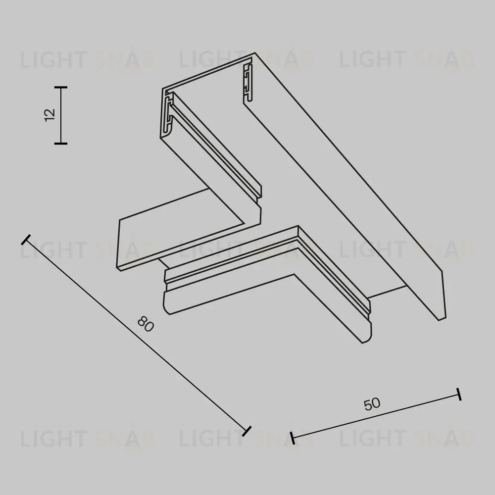 Коннектор Т-образный накладной Maytoni Basity TRA172CT-11B TRA172CT-11B