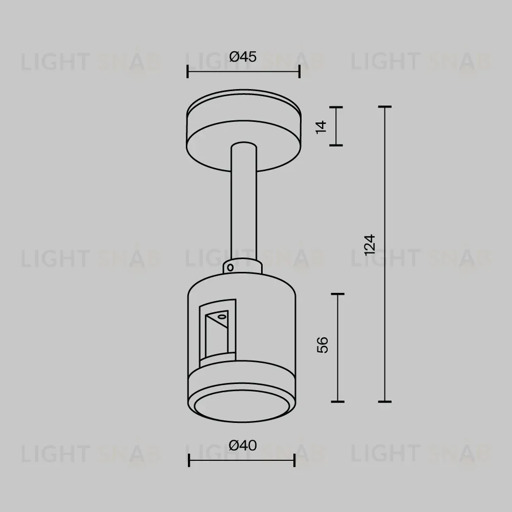 Крепление потолочное Short прямым коннектором питания Maytoni Flarity TRA156C-IPC1-BS TRA156C-IPC1-BS