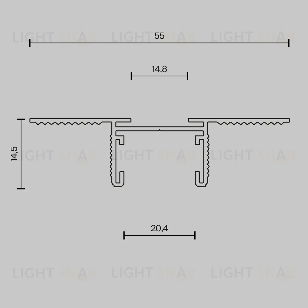 Шинопровод встраиваемый Maytoni Busbar trunkings Basity TRX172-123B TRX172-123B