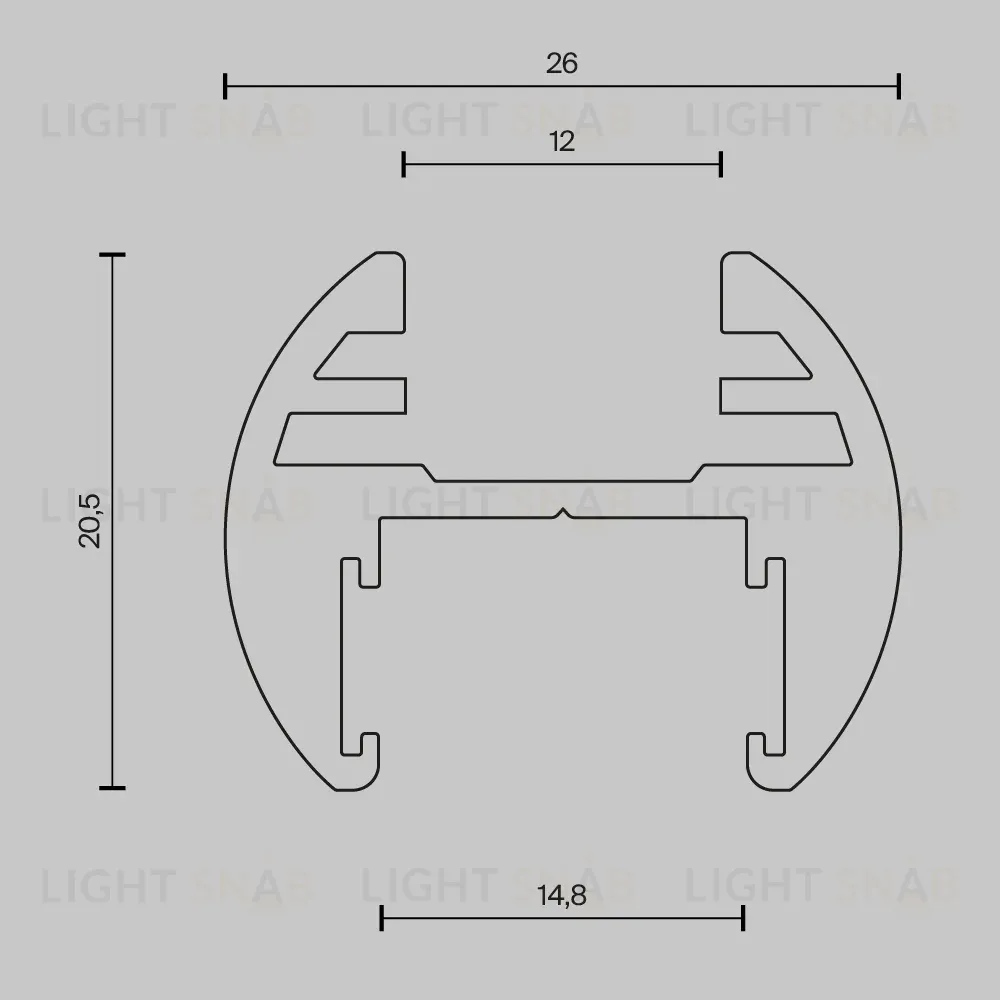 Шинопровод накладной/подвесной Maytoni Busbar trunkings Basity TRX172-R-112B TRX172-R-112B
