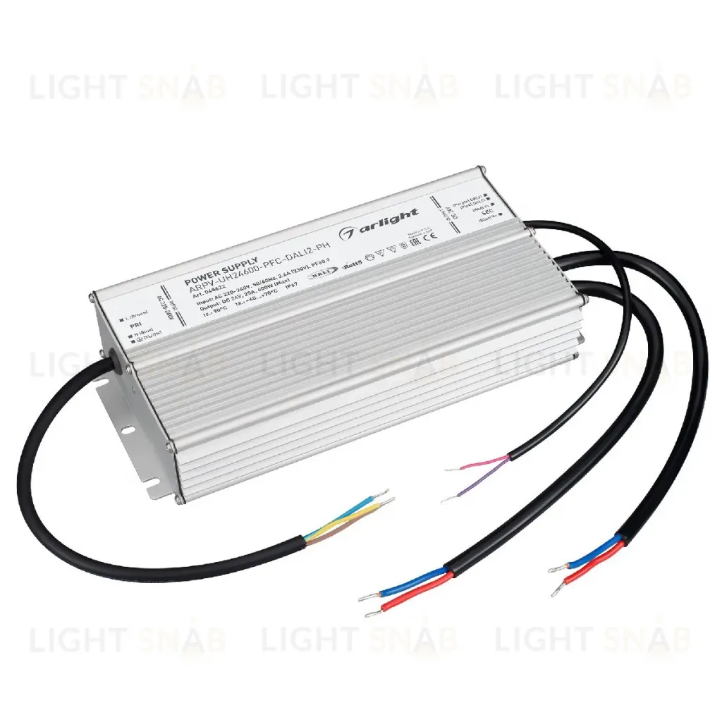 Блок питания Arlight ARPV-UH24600-PFC-DALI2-PH (24V, 25A, 600W) 048622 048622