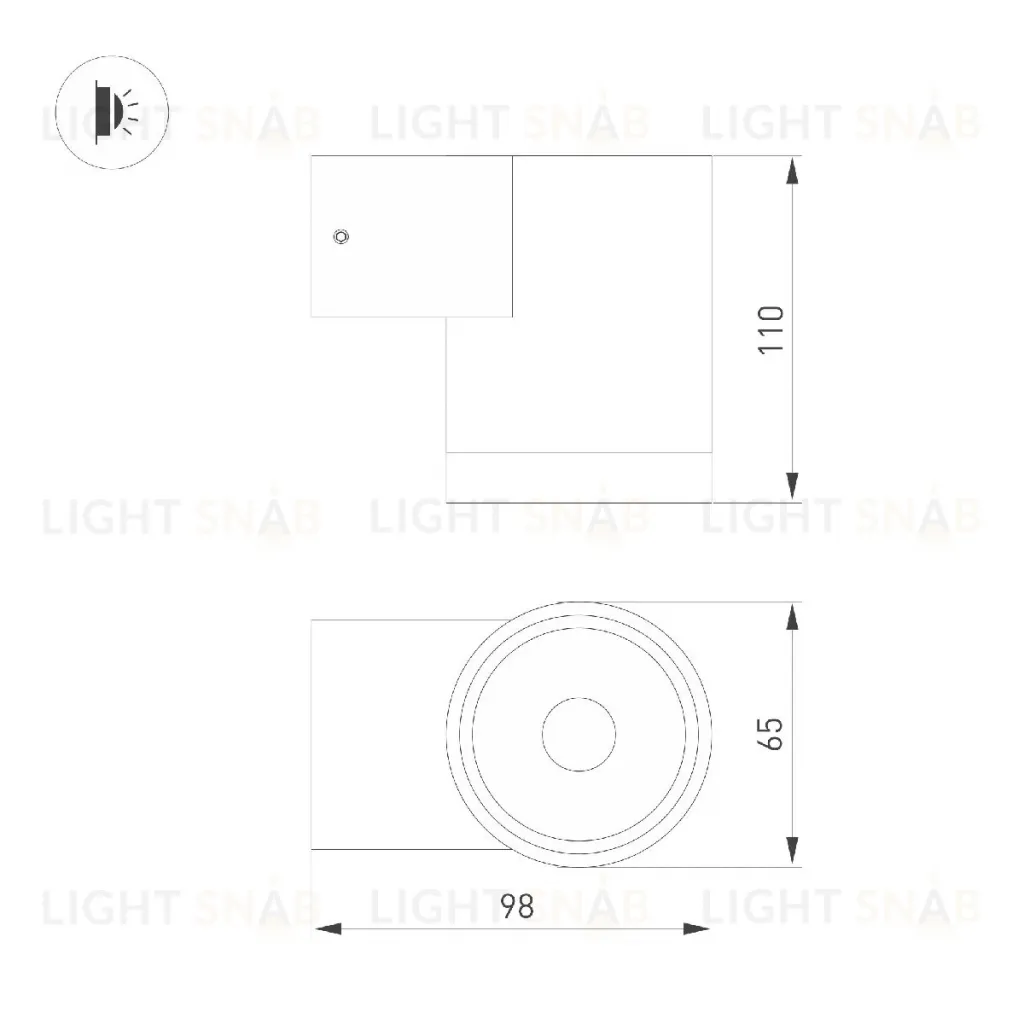 Уличный настенный светильник Arlight LGD-RAY-WALL-R65-12W Day4000 050152 050152