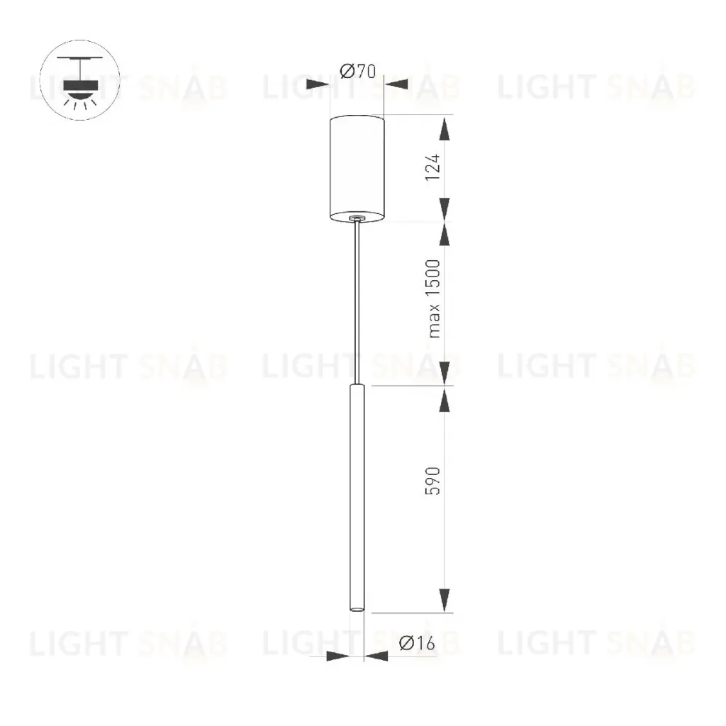 Подвесной светильник Arlight SP-UMBRA-HANG-V-L600-10W Warm3000 036949(1) 036949(1)