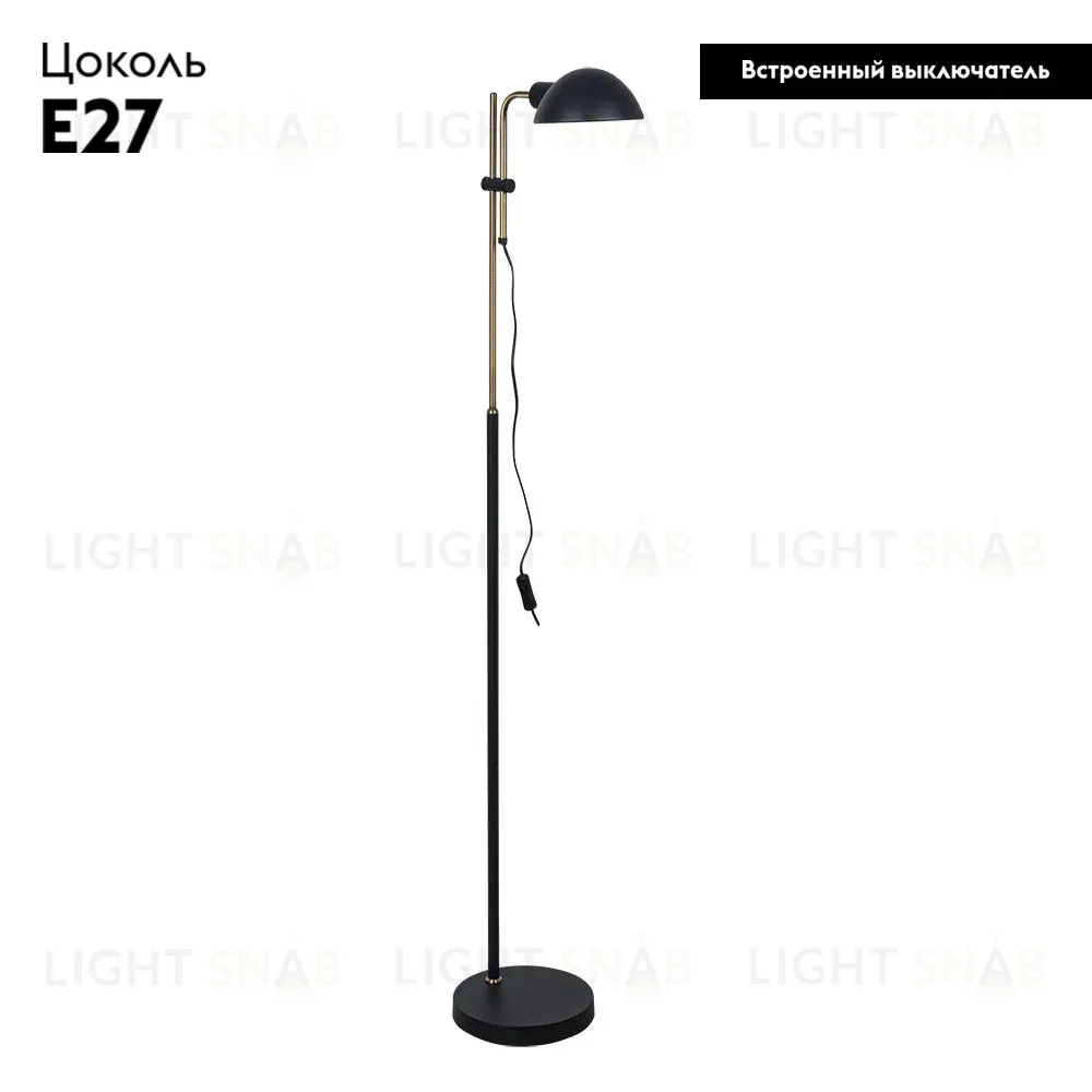 Торшер Arte Lamp Zetta A7055PN-1BK A7055PN-1BK
