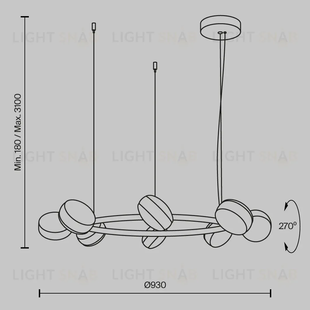 Подвесная люстра Maytoni Mind MOD299PL-L80BS3K MOD299PL-L80BS3K