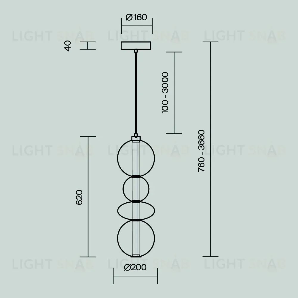 Подвесной светильник Maytoni Futuro MOD307PL-L36BS3K MOD307PL-L36BS3K