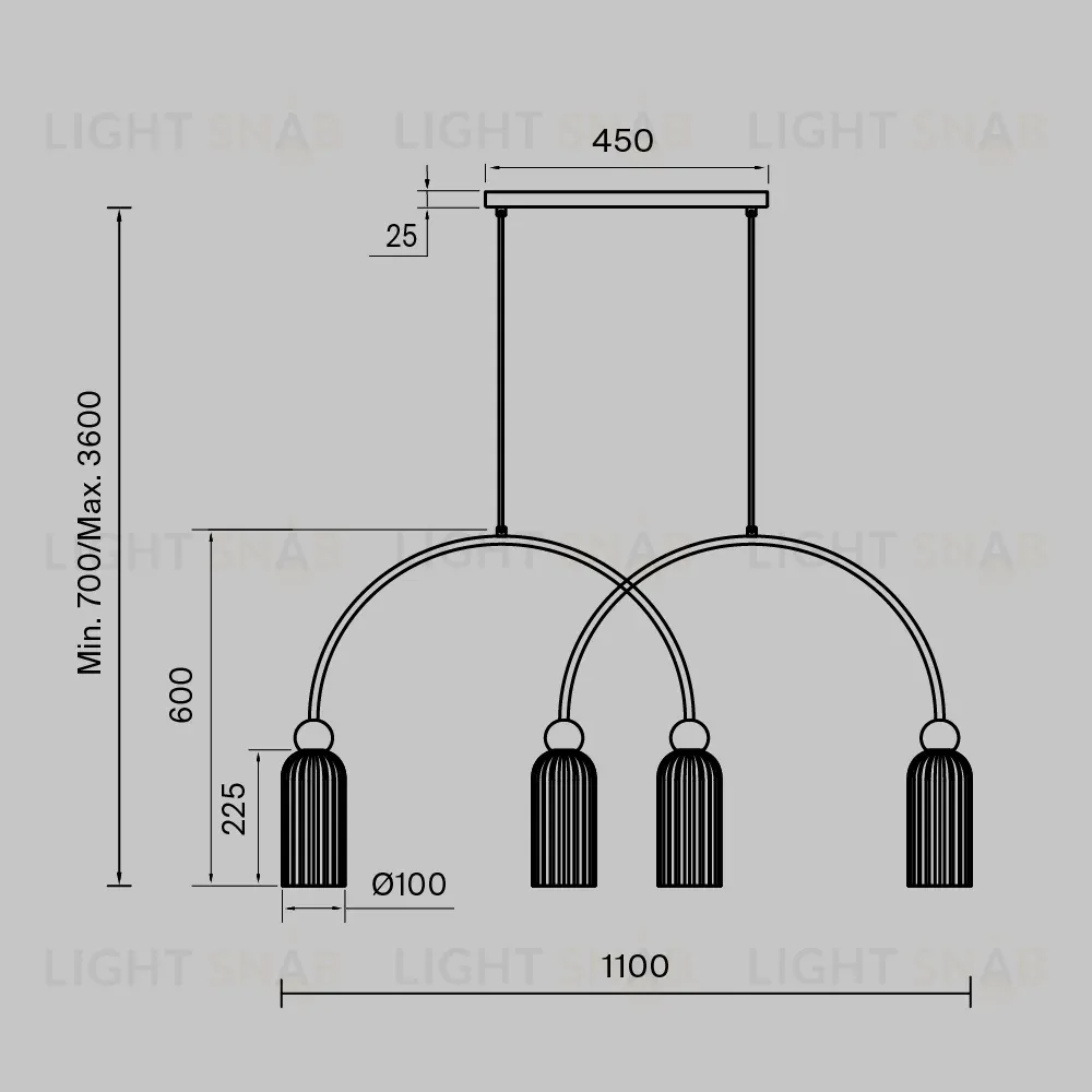Подвесная люстра Maytoni Antic MOD302PL-04GR MOD302PL-04GR