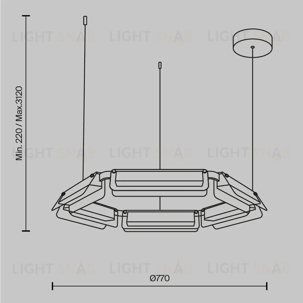 Подвесная люстра Maytoni Flat MOD296PL-L40BS3K MOD296PL-L40BS3K
