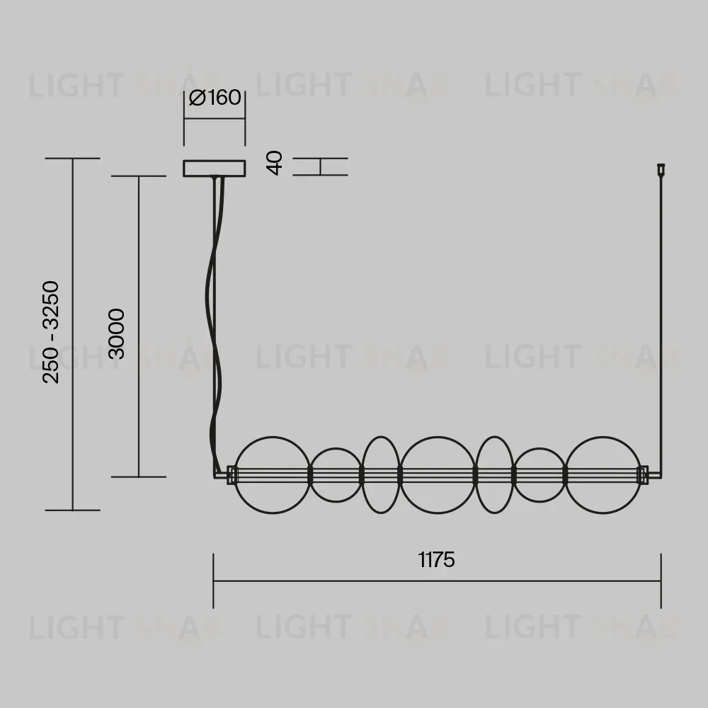Подвесная люстра Maytoni Futuro MOD307PL-L40BS3K MOD307PL-L40BS3K