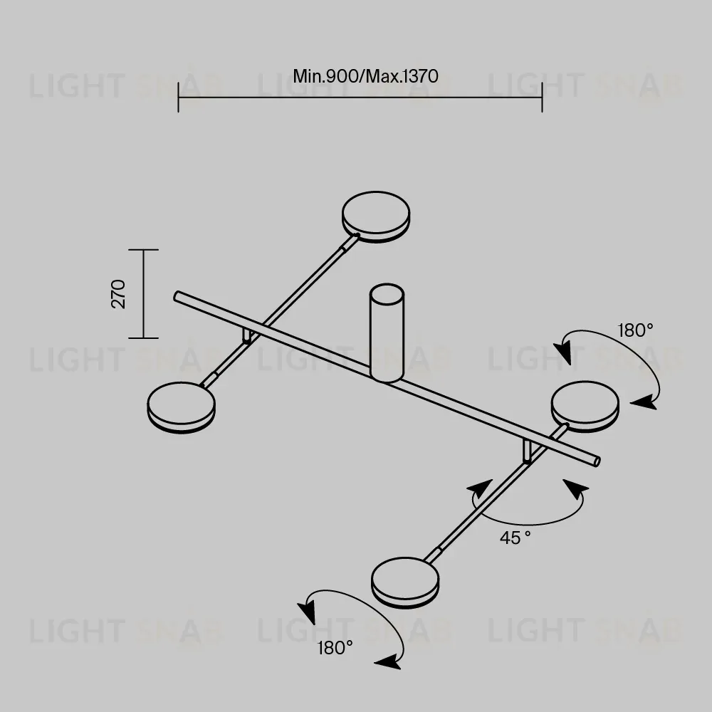 Потолочный светильник Maytoni Fad MOD070CL-L30B3K MOD070CL-L30B3K