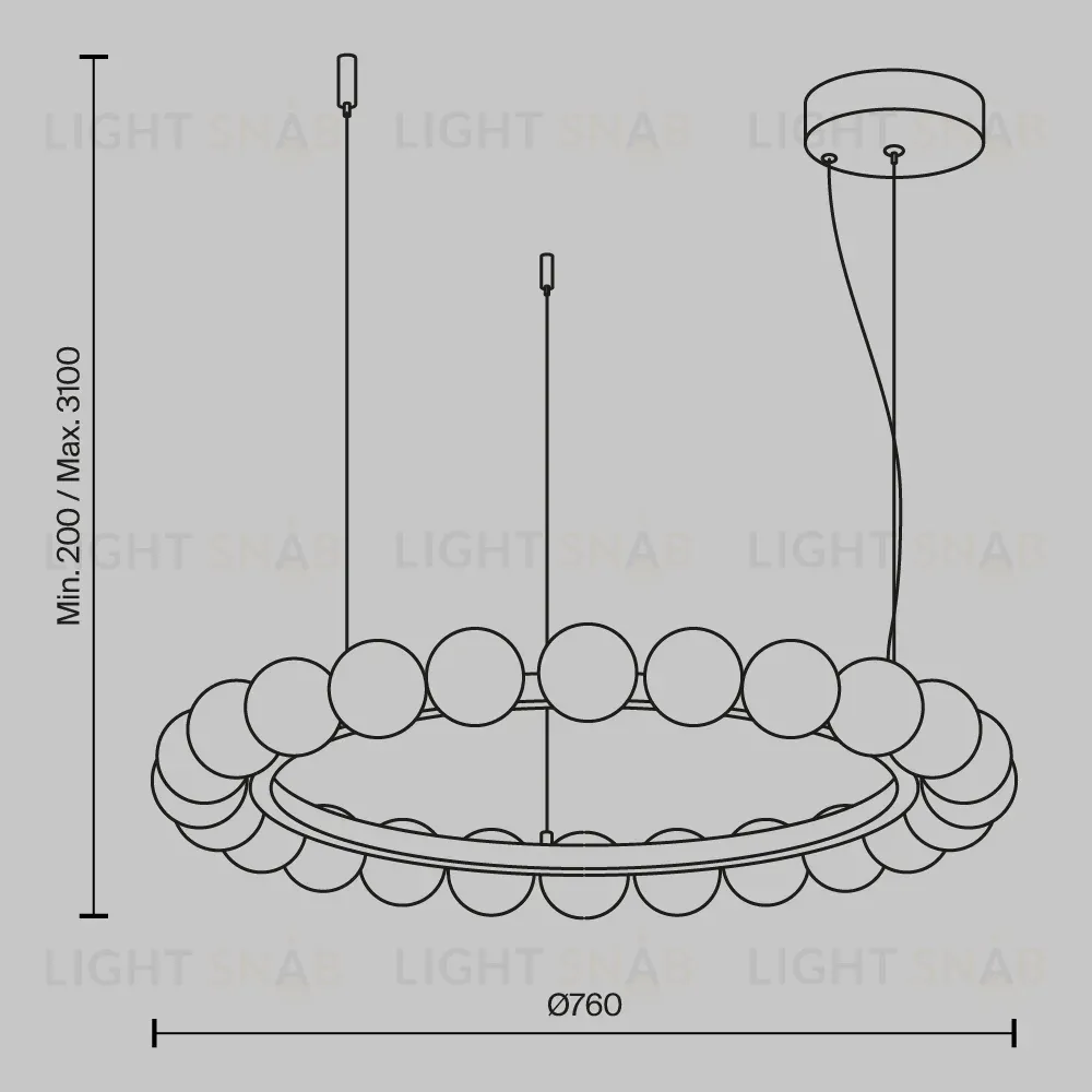 Подвесная люстра Maytoni Ambre MOD331PL-L42BS3K MOD331PL-L42BS3K