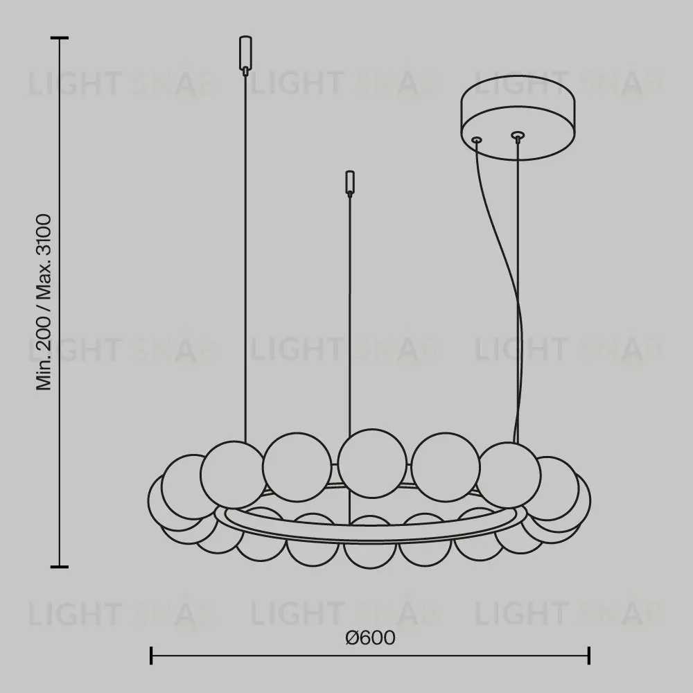 Подвесная люстра Maytoni Ambre MOD331PL-L32BS3K MOD331PL-L32BS3K