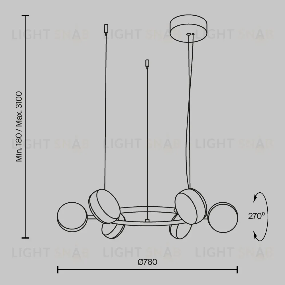 Подвесная люстра Maytoni Mind MOD299PL-L60BS3K MOD299PL-L60BS3K
