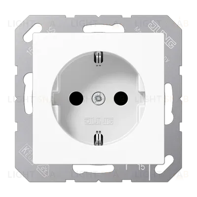Розетка 2K+З со шторками Jung A1520KIWW A1520KIWW