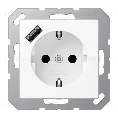 Розетка 2K+З Jung A1520-18AWWM A1520-18AWWM