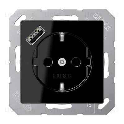 Розетка 2K+З USB Typ A Jung A1520-18ASW A1520-18ASW