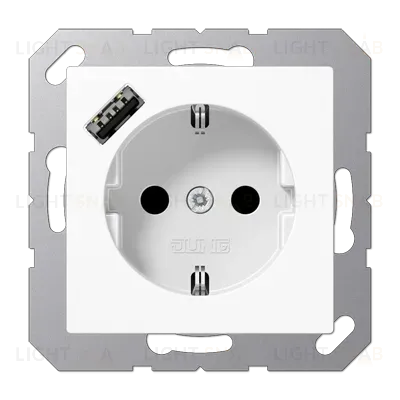 Розетка 2K+З USB Typ A Jung A1520-18AWW A1520-18AWW