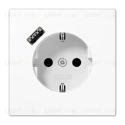 Розетка 2K+З USB Typ A Jung LS1520-18AWW LS1520-18AWW