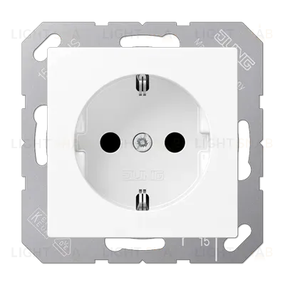 Розетка 2K+З Jung A1520BFWWM A1520BFWWM