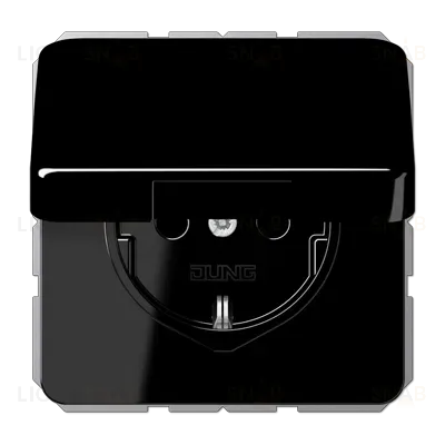 Розетка Schuko с крышкой Jung CD1520BFKLSW CD1520BFKLSW