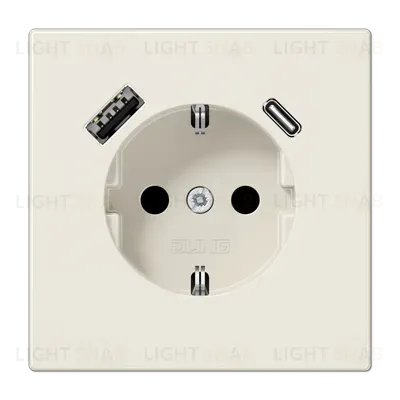 Розетка 2K+З USB Typ AC Jung LS1520-15CA LS1520-15CA