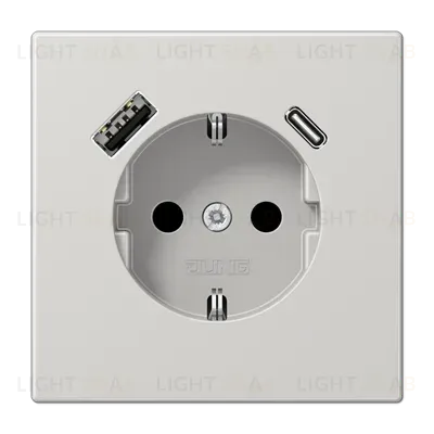 Розетка 2K+З USB Typ AC Jung LS1520-15CALG LS1520-15CALG