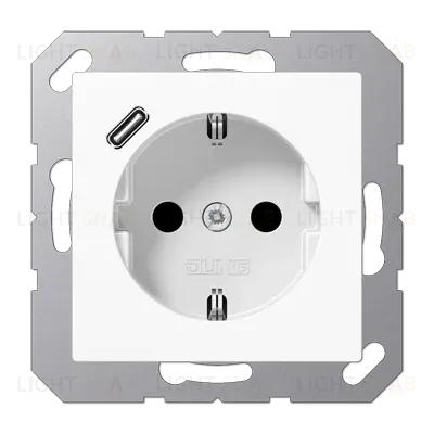 Розетка 2K+З USB Typ C Jung A1520-18CWW A1520-18CWW
