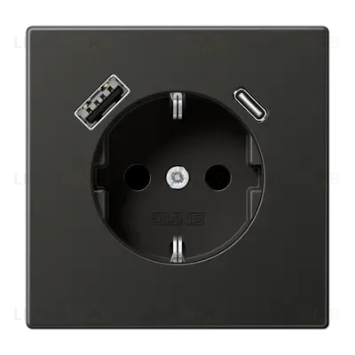 Розетка 2K+З USB Typ AC Jung AL1520-15CAAN AL1520-15CAAN
