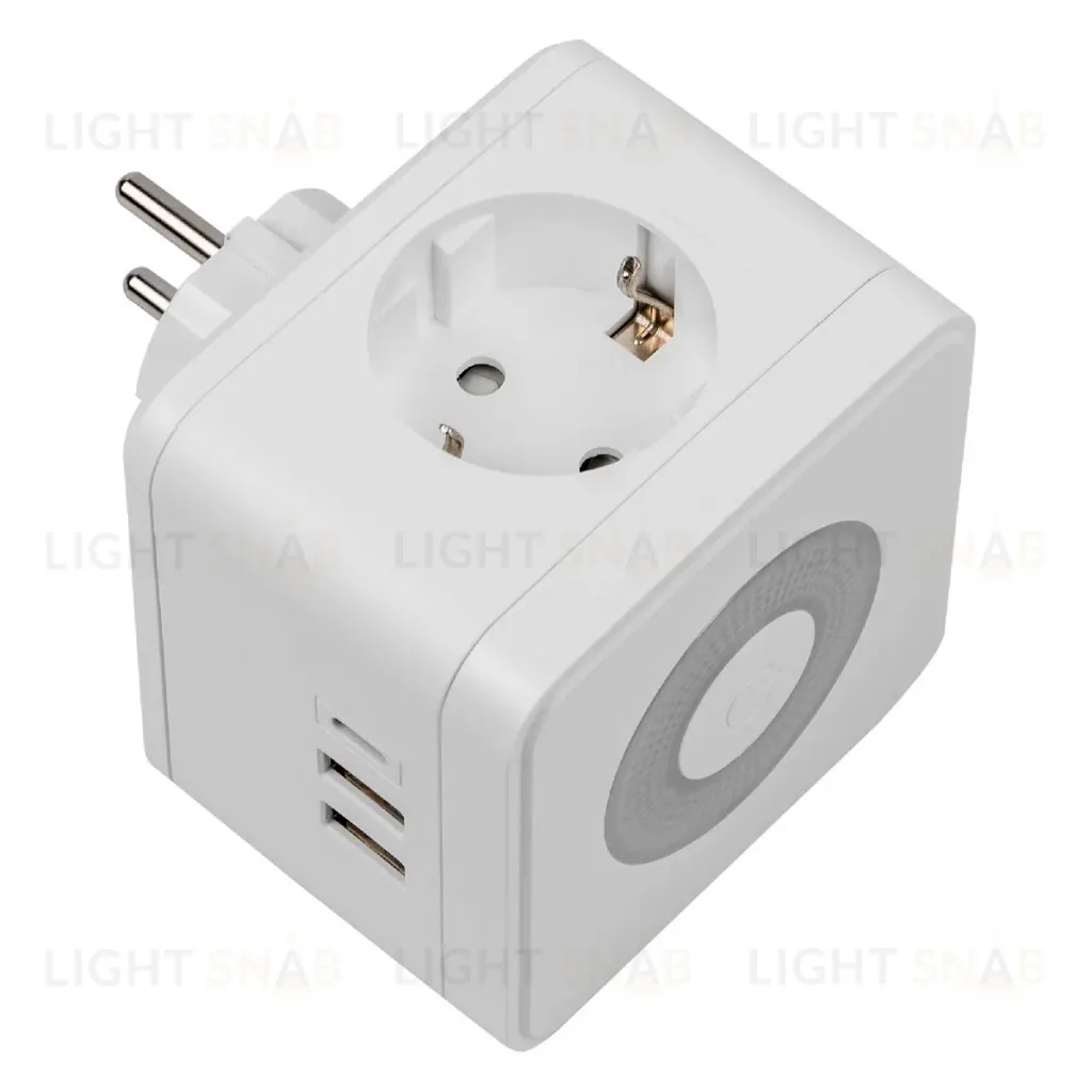 Разветвитель сетевой с выключателем Uniel S-GES2-16SBUC WHITE UL-00011245 S-GES2-16SBUC WHITE
