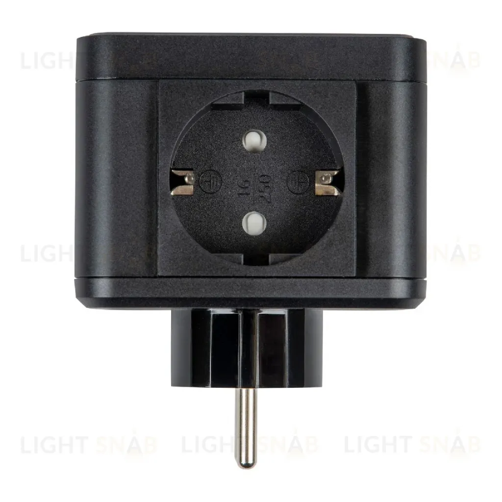 Разветвитель сетевой с выключателем Uniel S-GES2-16SBUC BLACK UL-00011246 S-GES2-16SBUC BLACK