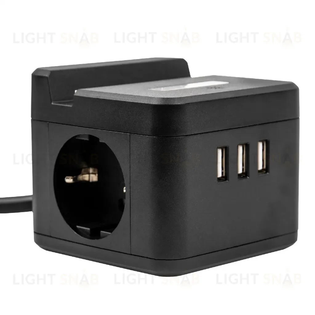 Удлинитель Uniel S-GCD2-1,5SBUH BLACK UL-00011252 S-GCD2-1,5SBUH BLACK
