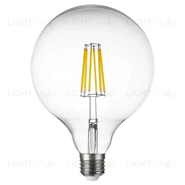 Лампа светодиодная филаментная Lightstar LED Filament E27 10W 3000K груша прозрачная 933202 933202
