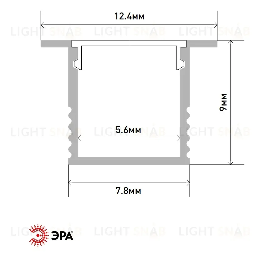 Комплект с врезным анодированным профилем Эра 1209 Б0062777 Б0062777