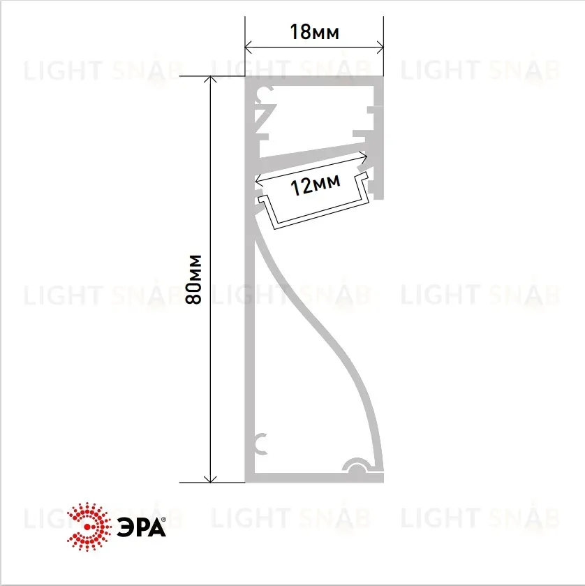 Комплект с накладным анодированным профилем Эра 8018 Б0062819 Б0062819