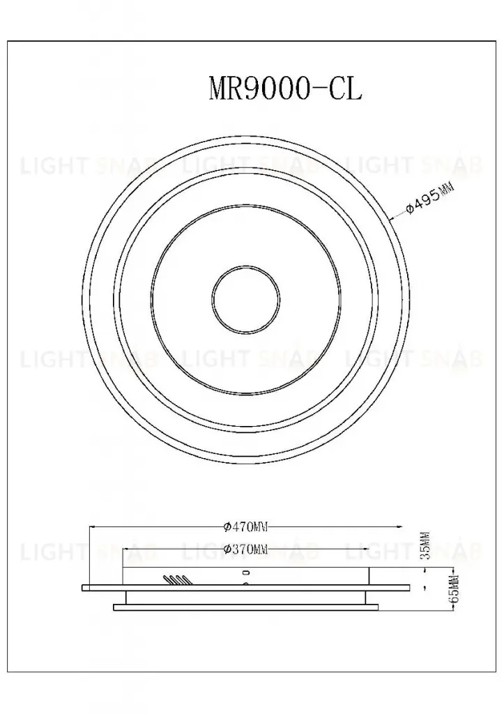 Потолочный светильник Myfar Button MR9000-CL MR9000-CL