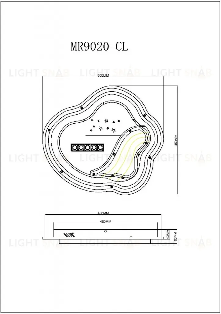 Потолочный светильник Myfar Cloud MR9020-CL MR9020-CL