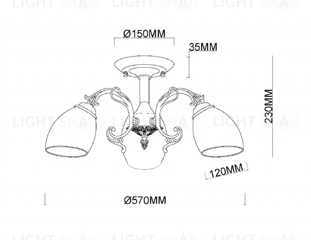 Люстра на штанге Myfar Biene MR1522-3C MR1522-3C