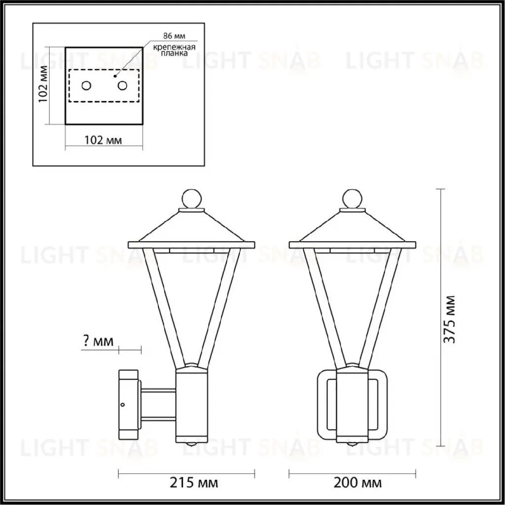 Уличный настенный светильник Odeon Light Nature Bearitz 6655/15WL3 6655/15WL3