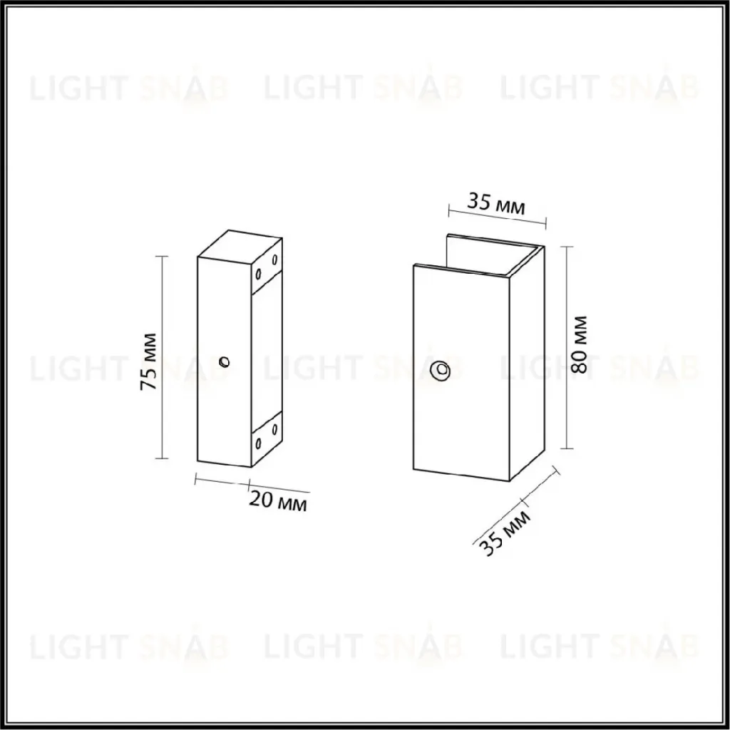 Фиксатор для накладного монтажа (двухсторонний) Odeon Light Hightech Fino 7006/2F 7006/2F