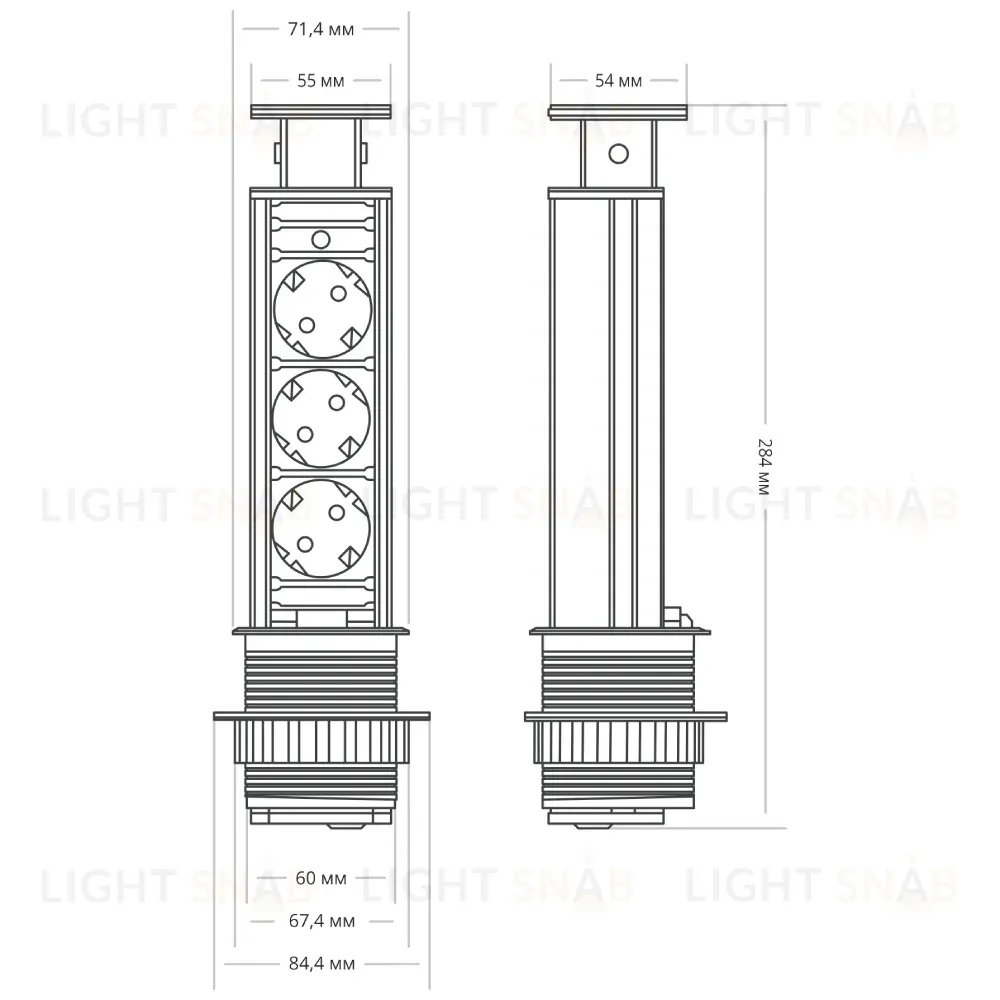 Блок розеток 105S Mebax 00-00001167 00-00001167