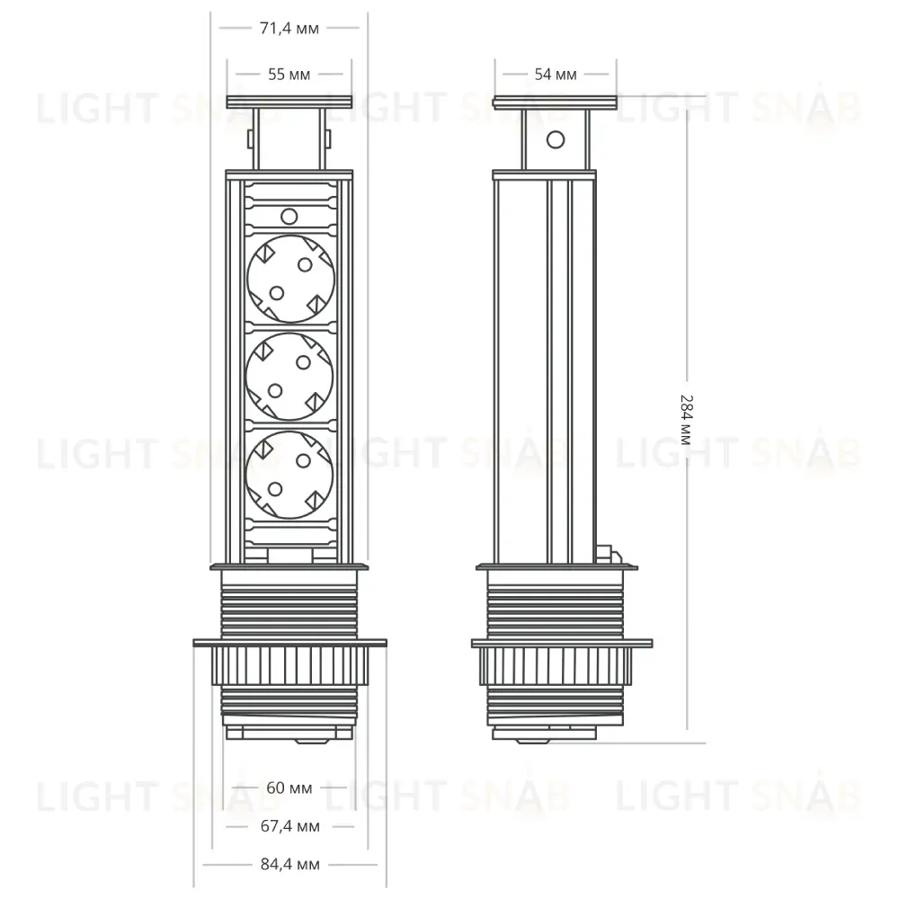 Блок розеток 105S Mebax 00-00000835 00-00000835