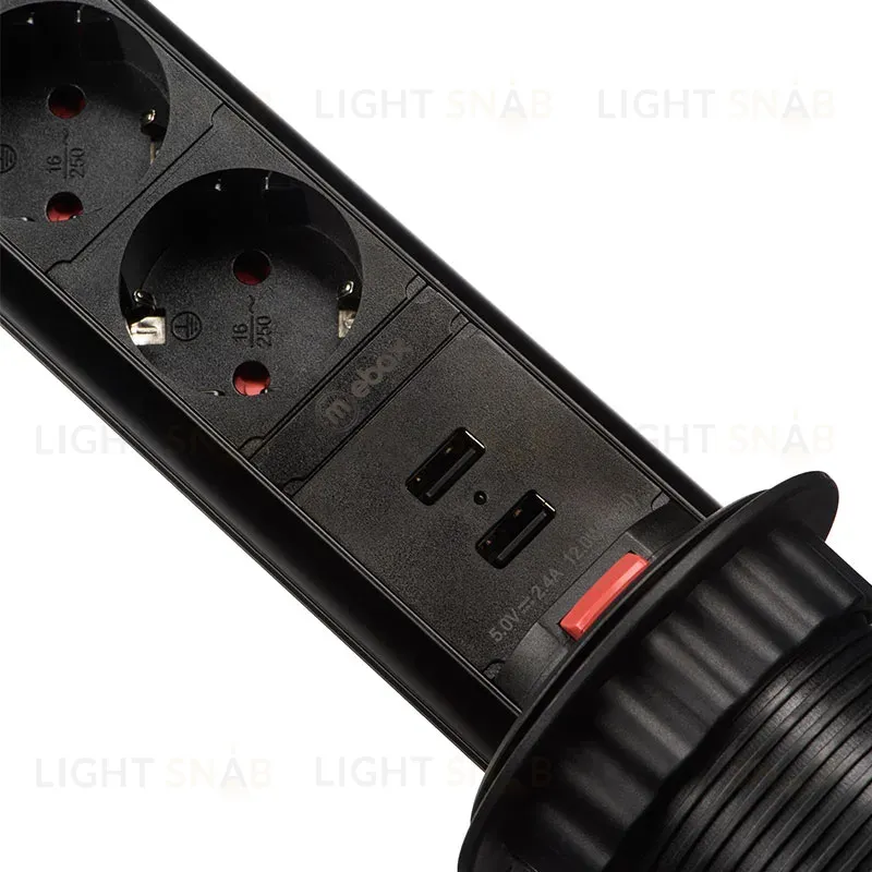 Блок розеток 105S (3 секции и 2 USB) Mebax 00-00000825 00-00000825