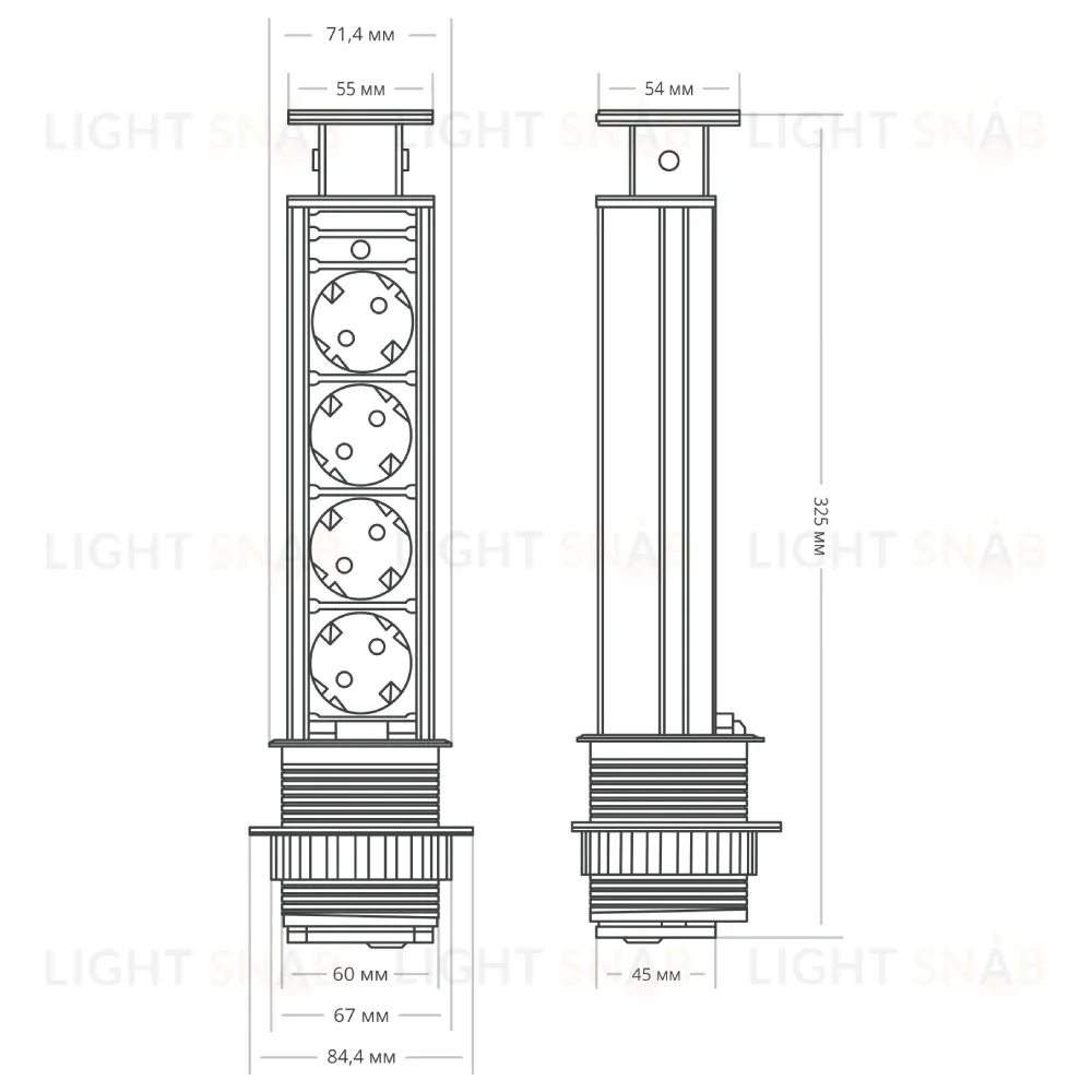 Блок розеток 105S Mebax 00-00001169 00-00001169
