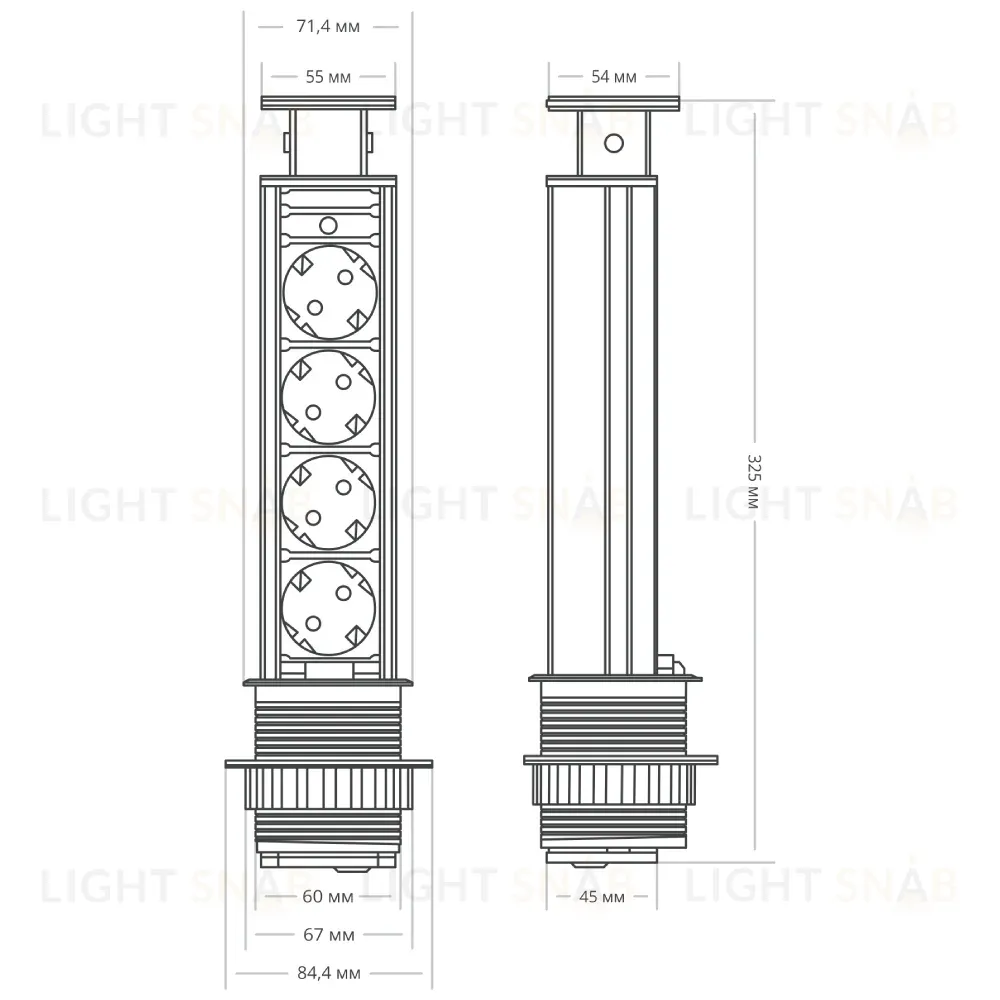 Блок розеток 105S Mebax 00-00001168 00-00001168